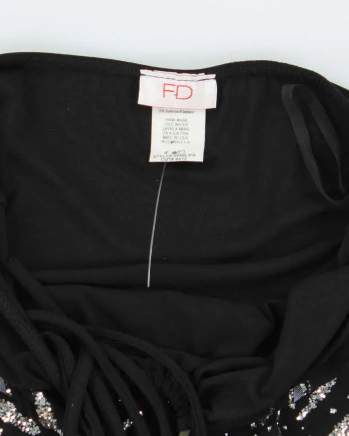 Vintage Y2k 00s FD Beaded Glitter Halterneck Top - XS sold by Rokit product image thumbnail 5