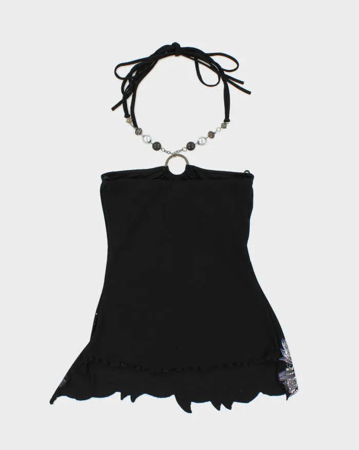 Vintage Y2k 00s FD Beaded Glitter Halterneck Top - XS sold by Rokit product image thumbnail 2