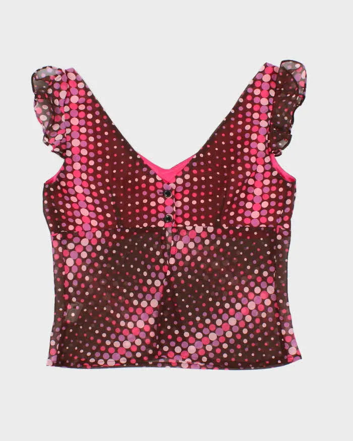 Vintage Y2k 00s Ensel Spotty Open Back Top - S sold by Rokit product image thumbnail 2