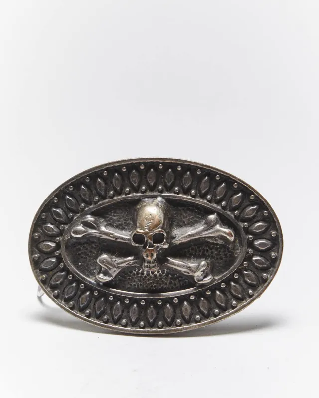 Vintage Skull & Cross Bones Belt Buckle sold by Rokit