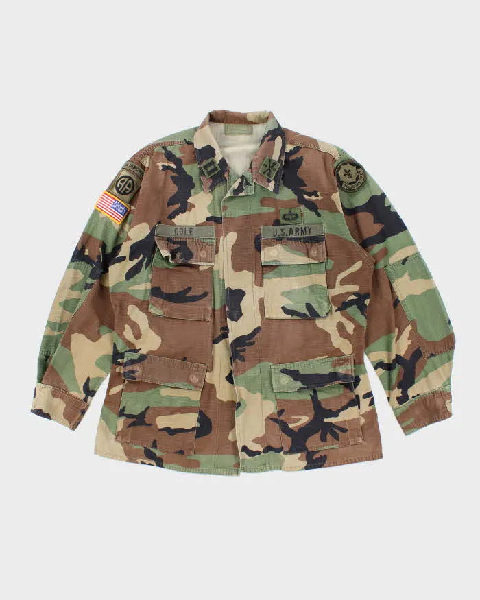 90s Vintage US Army Woodland BDU Jacket - Large sold by Rokit