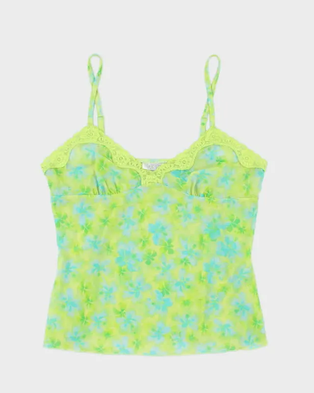 Vintage Y2k 00s La Senza Mesh Floral Cami - M sold by Rokit