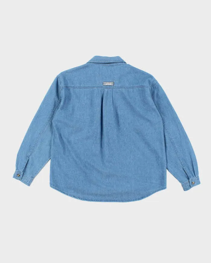 Vintage 90's Snoopy Embroidered Medium Wash Denim Shirt - S sold by Rokit product image thumbnail 2