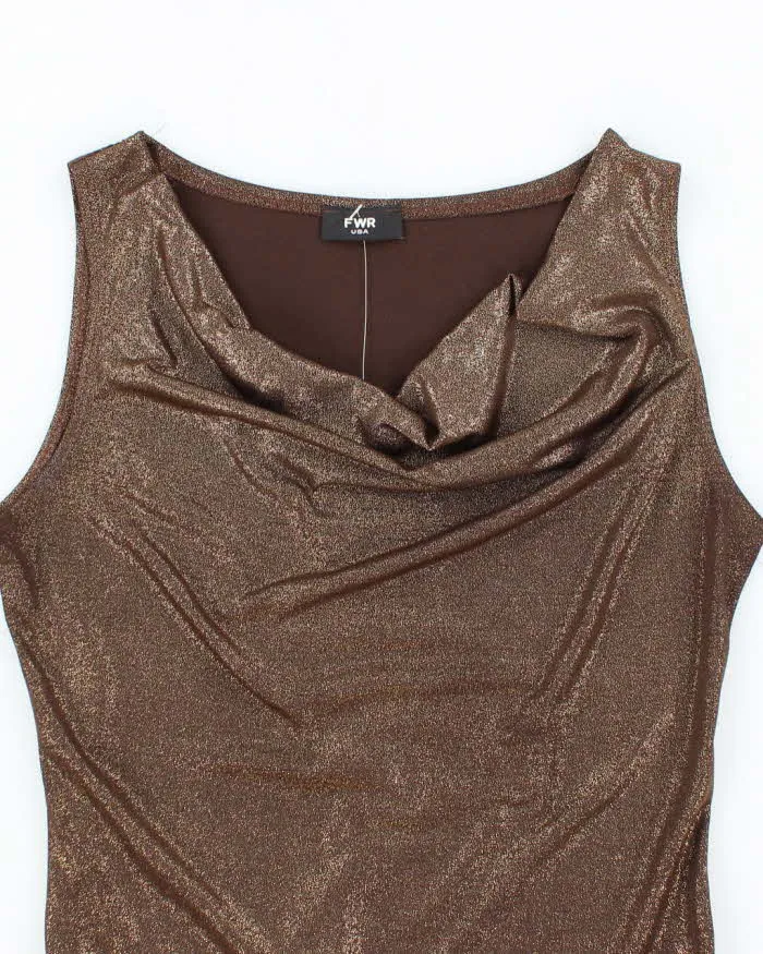 Vintage Y2k 00s FWR Cowl Neck Shimmery Top - S sold by Rokit product image thumbnail 3