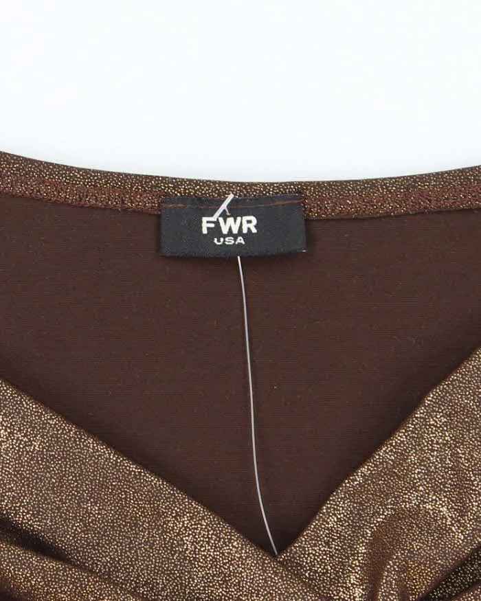 Vintage Y2k 00s FWR Cowl Neck Shimmery Top - S sold by Rokit product image thumbnail 5