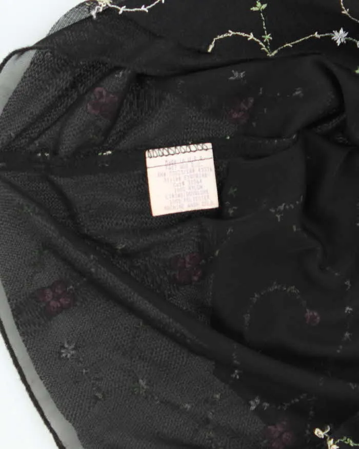 Vintage 90s Embroidered Double Mesh Top - M sold by Rokit product image thumbnail 5