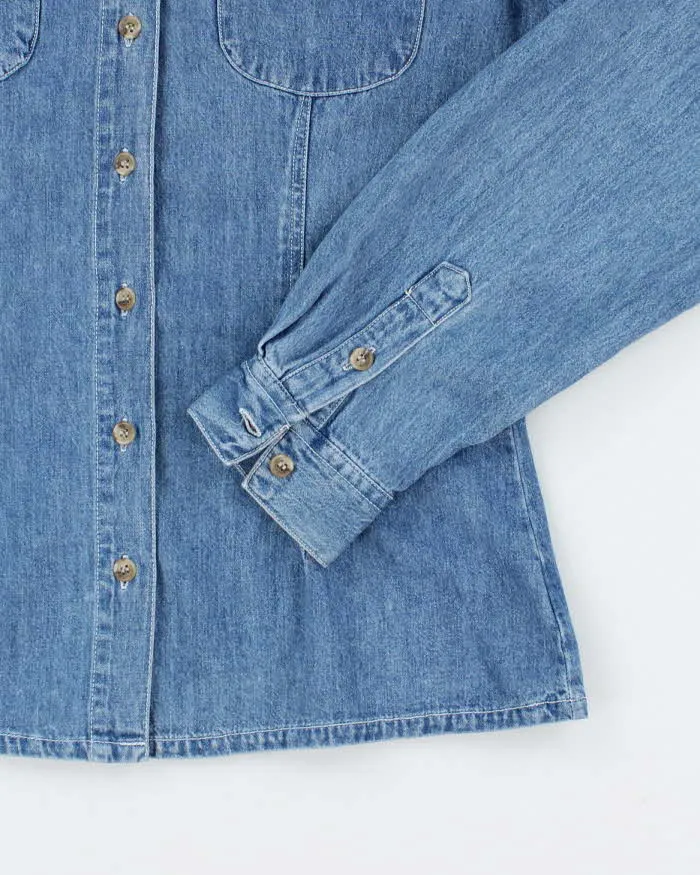 Vintage Y2K Guess Jeans Medium Wash Denim Shirt - M sold by Rokit product image thumbnail 4