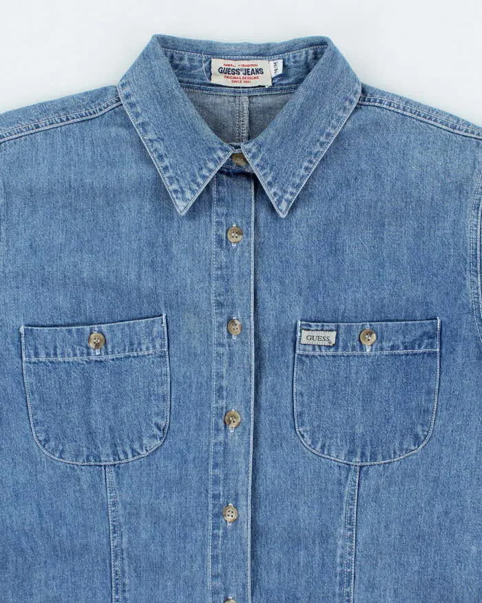 Vintage Y2K Guess Jeans Medium Wash Denim Shirt - M sold by Rokit product image thumbnail 2