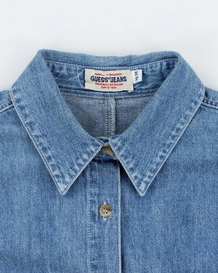 Vintage Y2K Guess Jeans Medium Wash Denim Shirt - M sold by Rokit product image thumbnail 5