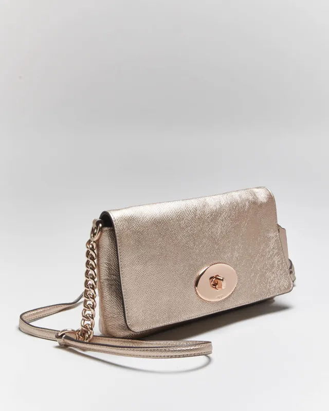 Vintage Coach Rose Gold Leather Shoulder Bag sold by Rokit