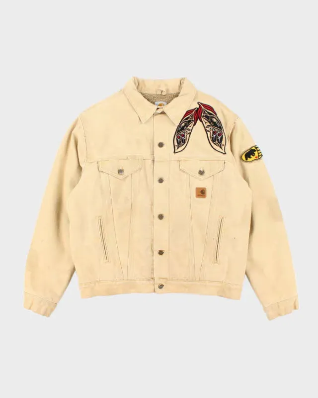 Vintage 90's Carhartt Patched Lined Workwear Jacket - L sold by Rokit