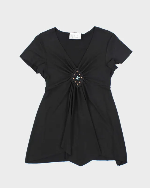 Vintage Y2k 00s Daniel Laurent Beaded Top - S sold by Rokit