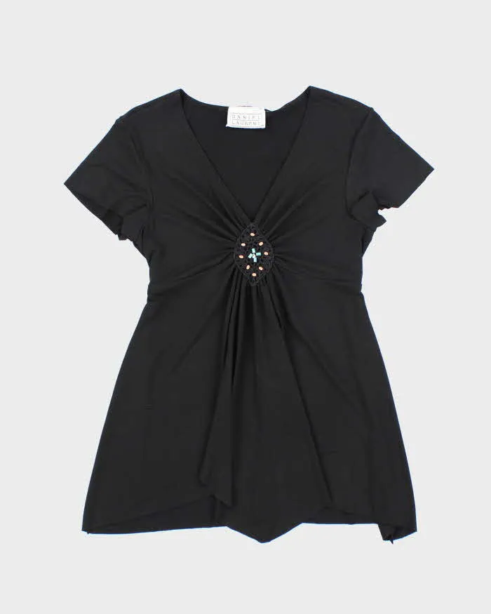 Vintage Y2k 00s Daniel Laurent Beaded Top - S sold by Rokit
