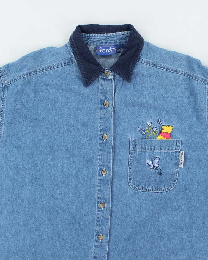Vintage 90's Disney Winnie the Pooh Embroidered Denim Shirt - L sold by Rokit product image thumbnail 3