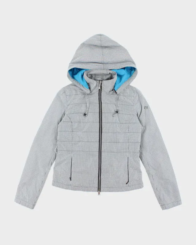 Vintage Y2K Armani Jeans Patterned Hooded Anorak Jacket - S sold by Rokit