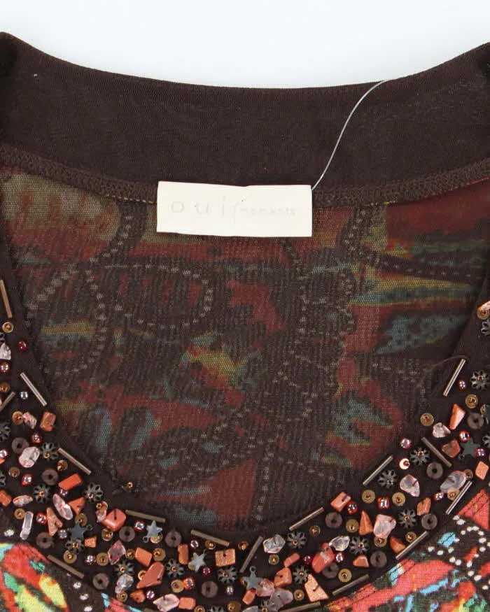 Vintage Y2k 00s Oui Beaded Double Mesh Blouse - M sold by Rokit product image thumbnail 5