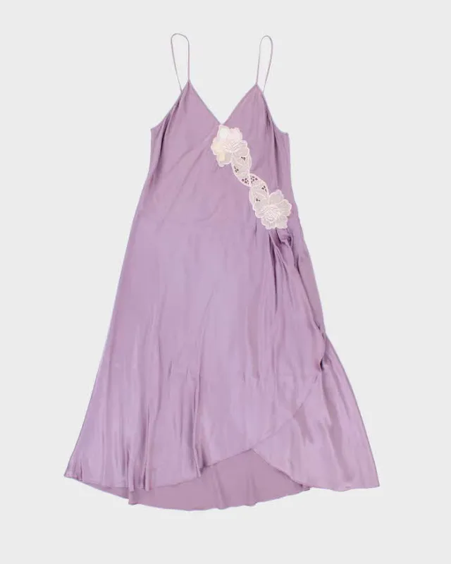 Vintage 90s Romantic Night Silk Slip Dress - S sold by Rokit