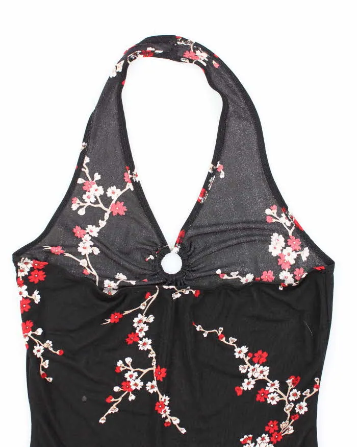 Vintage Y2k 00s O Ring Halter Neck Floral Top - M sold by Rokit product image thumbnail 4