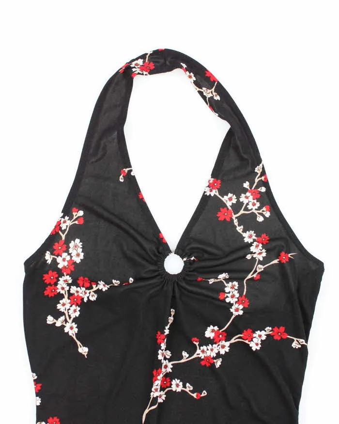 Vintage Y2k 00s O Ring Halter Neck Floral Top - M sold by Rokit product image thumbnail 3