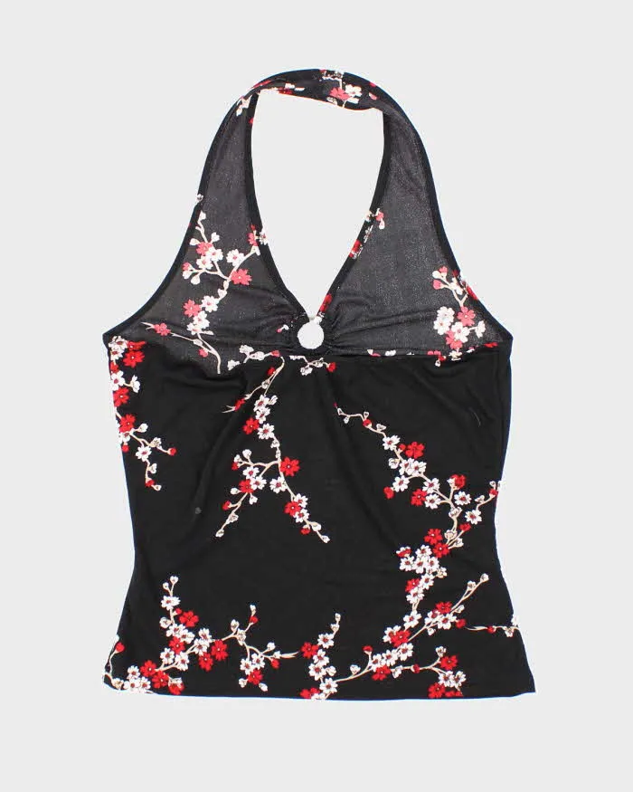 Vintage Y2k 00s O Ring Halter Neck Floral Top - M sold by Rokit product image thumbnail 2