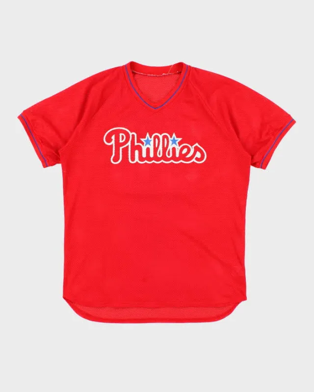 Vintage 90's Philadelphia Phillies Spell Out Baseball Top - L sold by Rokit