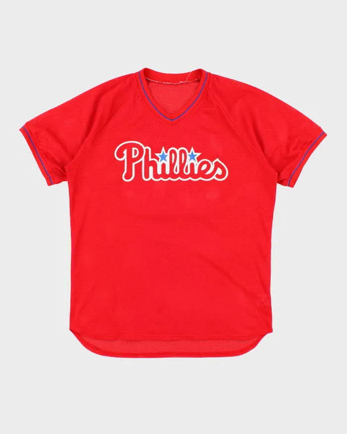 Vintage 90's Philadelphia Phillies Spell Out Baseball Top - L sold by Rokit