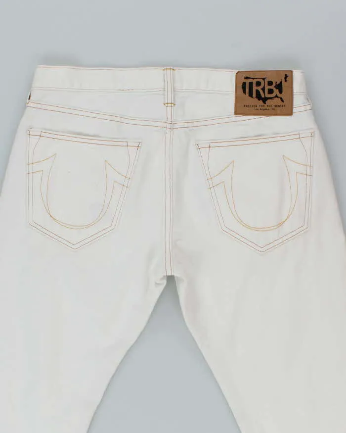 Vintage Y2K True Religion White Wash Flared Jeans - W32 L32 sold by Rokit product image thumbnail 4