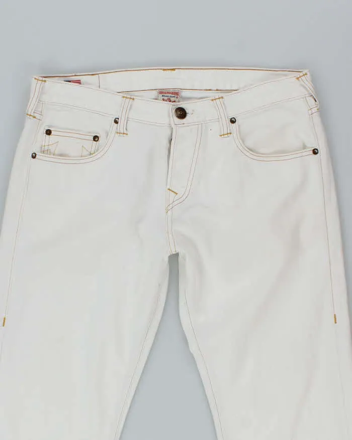 Vintage Y2K True Religion White Wash Flared Jeans - W32 L32 sold by Rokit product image thumbnail 3