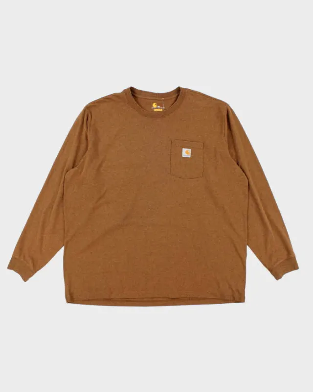Vintage Carhartt Oversized Long Sleeve Pocket T-Shirt - XXXL made by Carhartt
