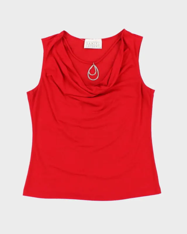 Vintage Y2k 00s Daniel Laurent Cowl Neck Charm Top - M sold by Rokit