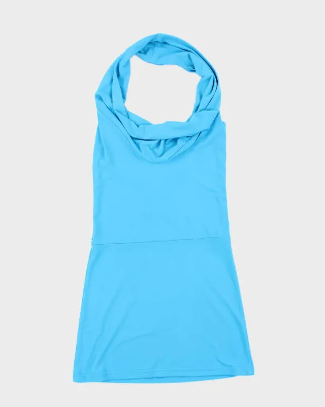 Vintage Y2k 00s Sirens Cowl Neck Halter Dress - S sold by Rokit