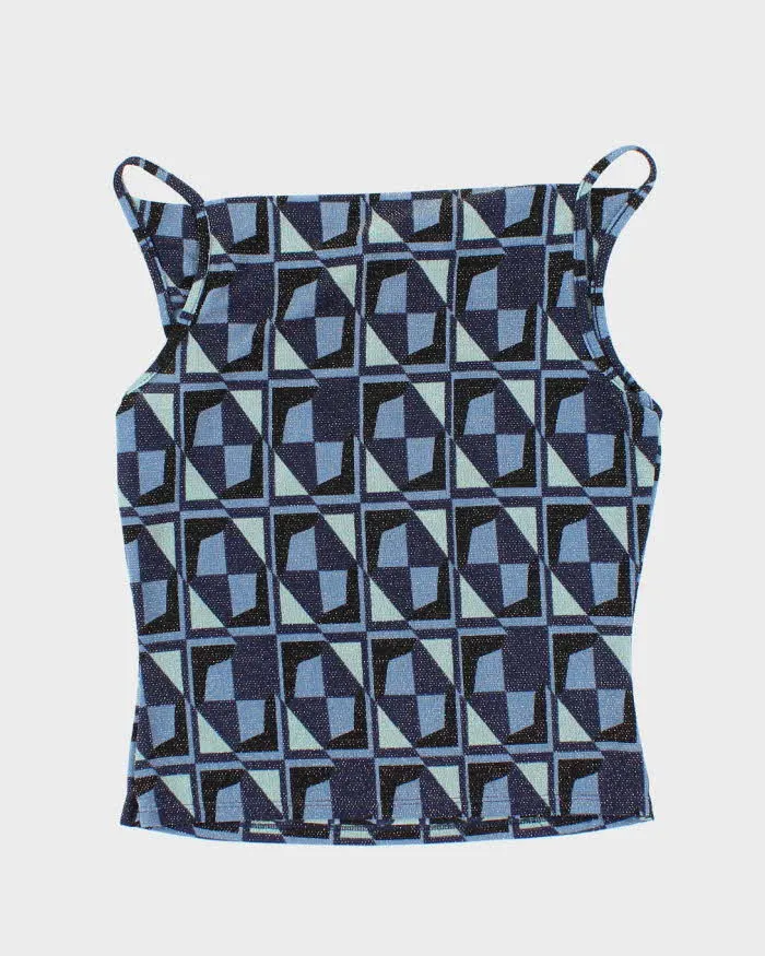 Vintage 90s Garage Sparkly Cowl Neck Top - M sold by Rokit product image thumbnail 2