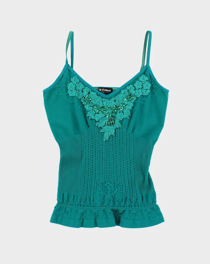 Vintage Y2k 00s Le Chateau Beaded Cami - XS sold by Rokit