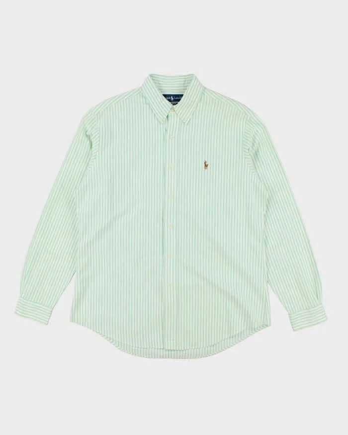 Vintage 2000's Ralph Lauren Heavyweight Striped Long Sleeved Shirt - L sold by Rokit