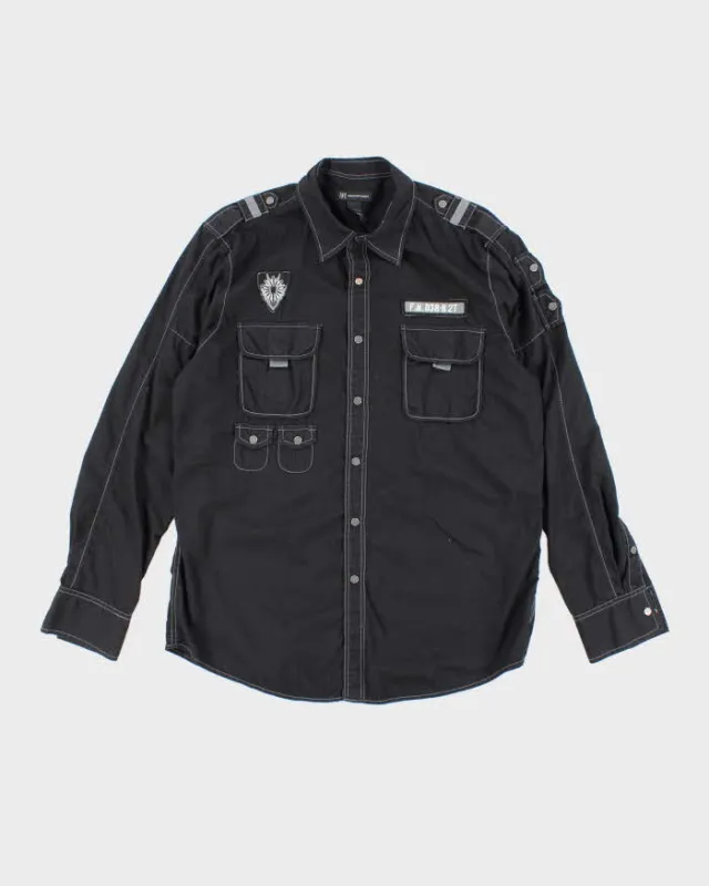 Vintage Y2K International Concepts Embroidered Utility Shirt - L sold by Rokit