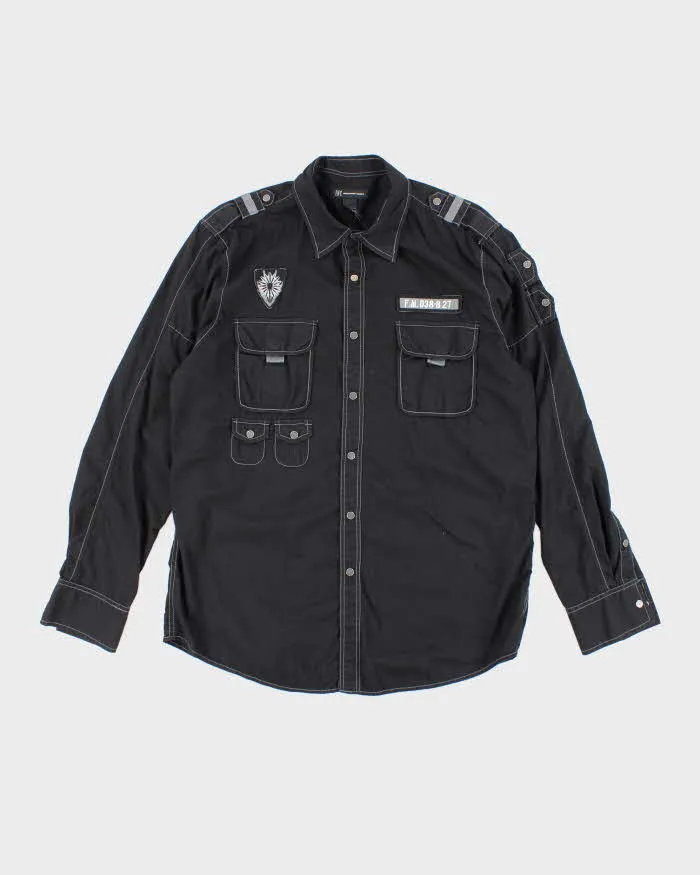 Vintage Y2K International Concepts Embroidered Utility Shirt - L sold by Rokit