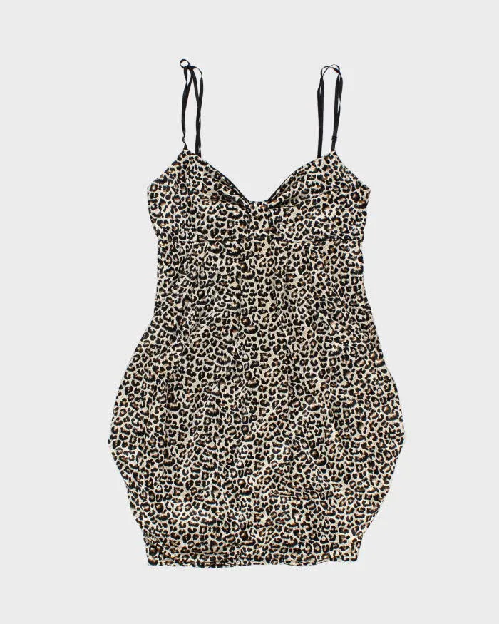 Vintage Y2k 00s Ruby Rox Leopard Print Bubble Dress - S sold by Rokit