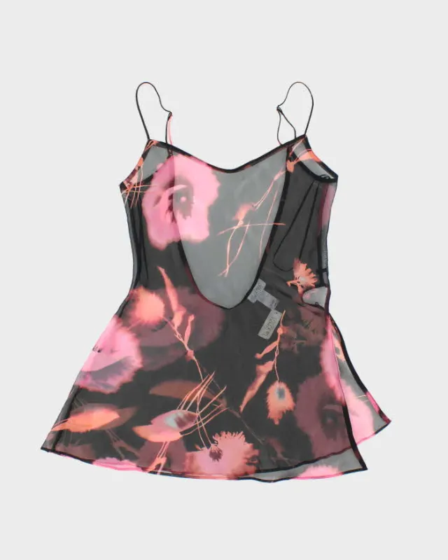 Deadstock Vintage Y2k 00s La Senza Mesh Backless Mini Slip Dress - S sold by Rokit