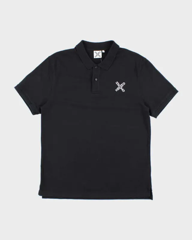 Vintage Kenzo Spell Out Logo Polo Shirt - XL sold by Rokit
