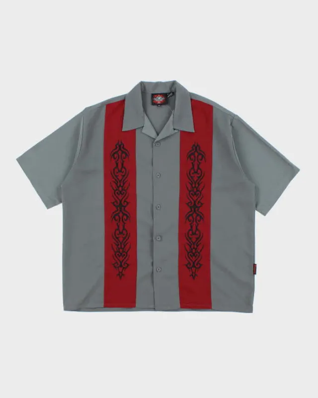 Vintage Y2K Dragonfly Roadhouse Tribal Embroidered Short Sleeve Shirt - XL sold by Rokit