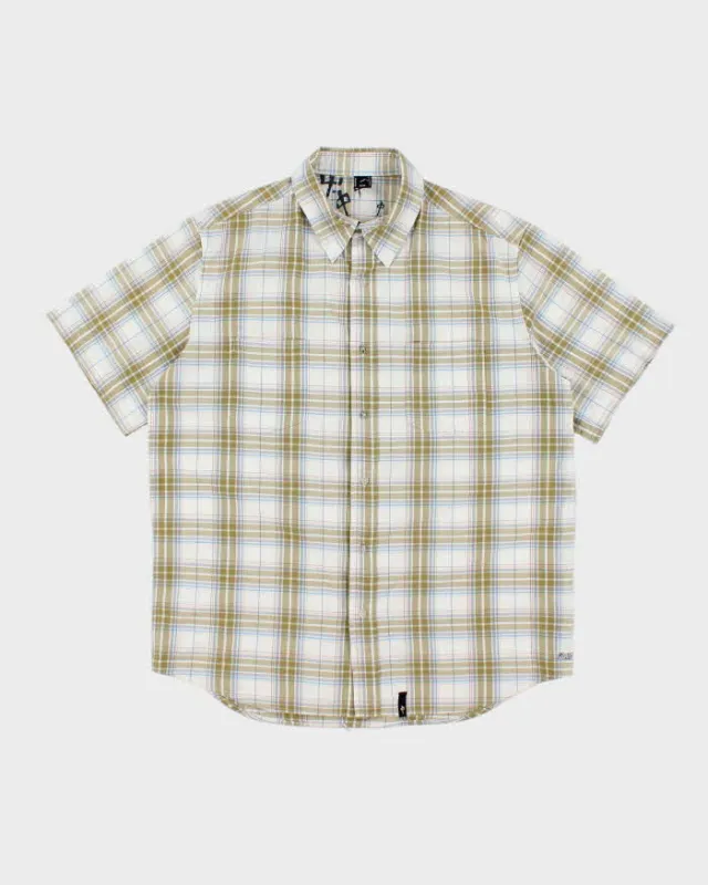 Vintage Y2K Red Dragon Skate Company Check Short Sleeved Shirt - L sold by Rokit