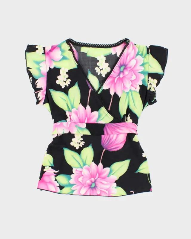 Vintage Y2k 00s Slinky Floral Top - S sold by Rokit
