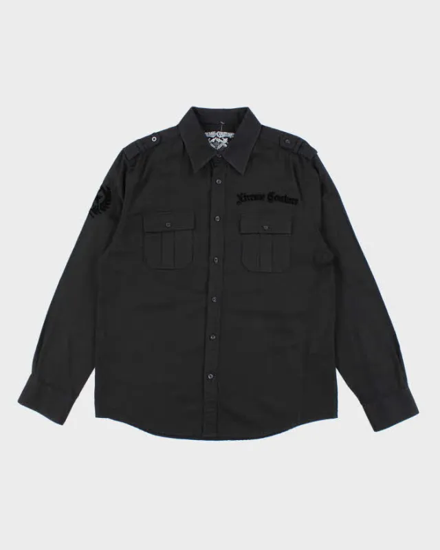 Vintage Y2K Xtreme Couture Printed Long Sleeved Utility Shirt - L sold by Rokit