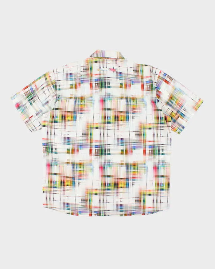 Vintage Y2K Signum Faded Madras Patterned Short Sleeve Shirt - L sold by Rokit product image thumbnail 2