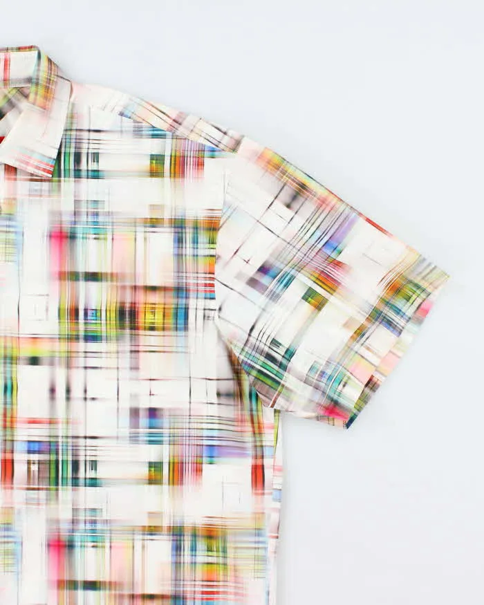 Vintage Y2K Signum Faded Madras Patterned Short Sleeve Shirt - L sold by Rokit product image thumbnail 4