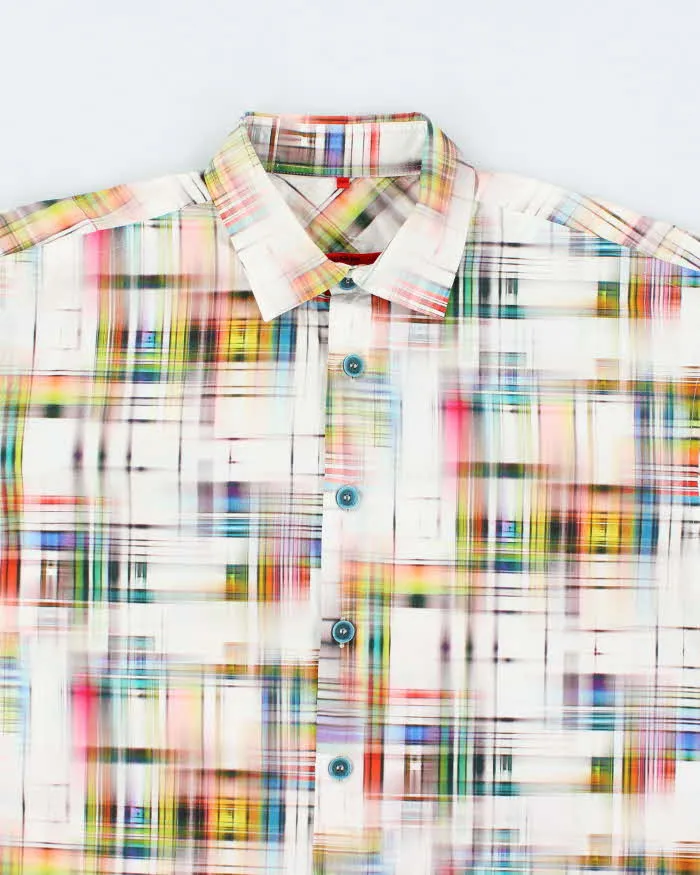 Vintage Y2K Signum Faded Madras Patterned Short Sleeve Shirt - L sold by Rokit product image thumbnail 3