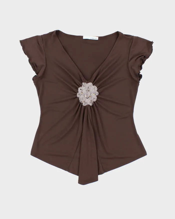 Vintage Y2k 00s Symmetry Beaded Top - M sold by Rokit