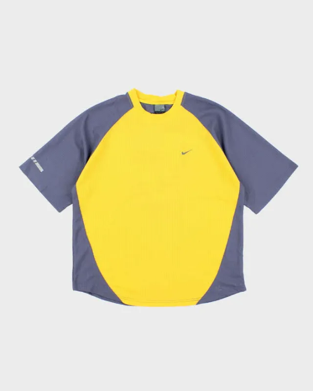 Vintage Y2K Nike Two Tone Small Swoosh Sports T-Shirt - L sold by Rokit