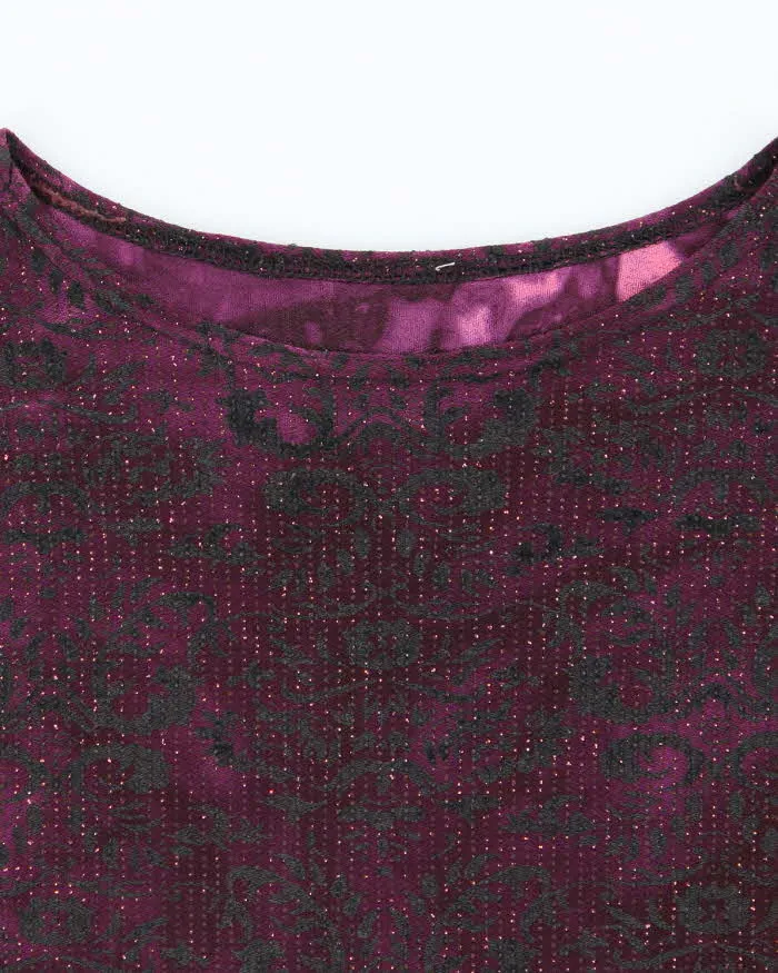 Vintage 90s Glittery Pattern Top - S sold by Rokit product image thumbnail 5