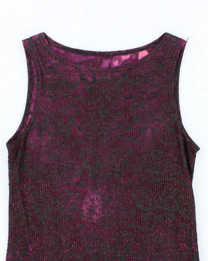 Vintage 90s Glittery Pattern Top - S sold by Rokit product image thumbnail 3